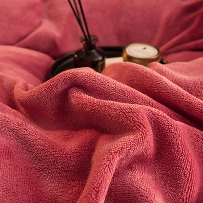 RoyaleGlow Ultra-Soft Velvet Fleece Duvet Cover Set - Warm & Cozy Winter Bedding