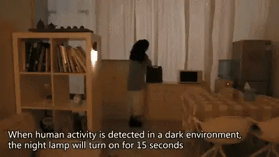 Luxora Wood Grain Motion Sensor Night Light with Magnetic Base
