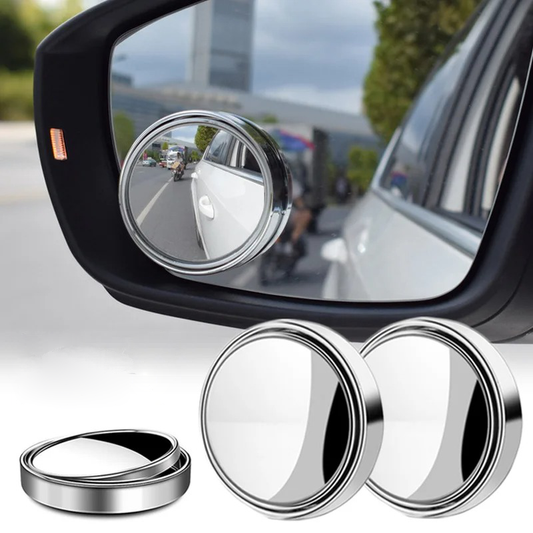 RoyaleGlow Car Convex Blind Spot Mirror 360° Adjustable View