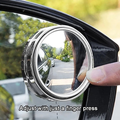 RoyaleGlow Car Convex Blind Spot Mirror 360° Adjustable View