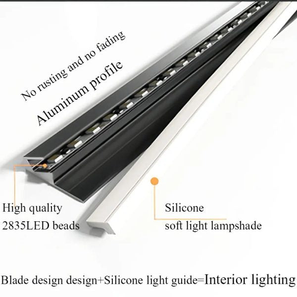 Luxora 45 Degree LED Under Cabinet Lighting Bars Invisible Ultra Thin Strips