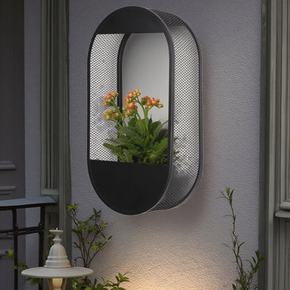 LuxRoyale Solar Powered Wall Pot Light Plant Pot Garden Decor Wireless
