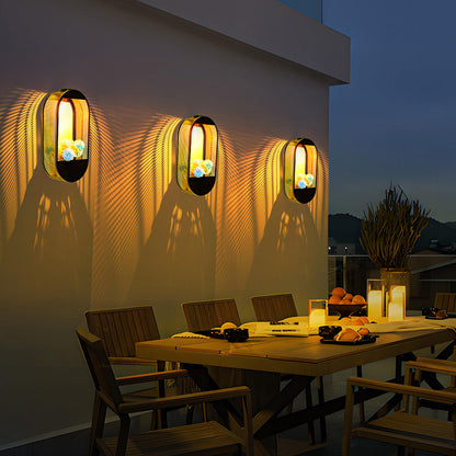 LuxRoyale Solar Powered Wall Pot Light Plant Pot Garden Decor Wireless