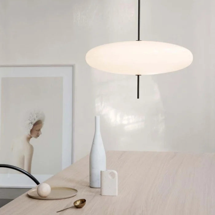 LuxRoyale Eclipse LED Pendant Light - Modern Floating Disc Ceiling Fixture