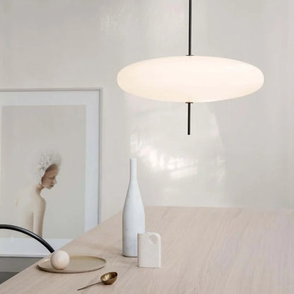 LuxRoyale Eclipse LED Pendant Light - Modern Floating Disc Ceiling Fixture