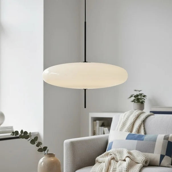 LuxRoyale Eclipse LED Pendant Light - Modern Floating Disc Ceiling Fixture