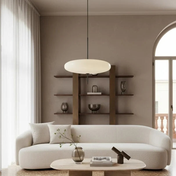 LuxRoyale Eclipse LED Pendant Light - Modern Floating Disc Ceiling Fixture
