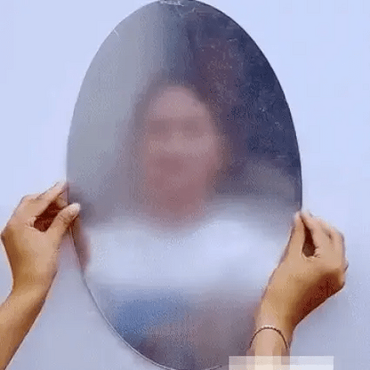Luxora Adhesive Mirror | Oval Shape for Easy Installation