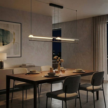 Royelux Modern Linear LED Pendant Light - Minimalist Hanging Fixture