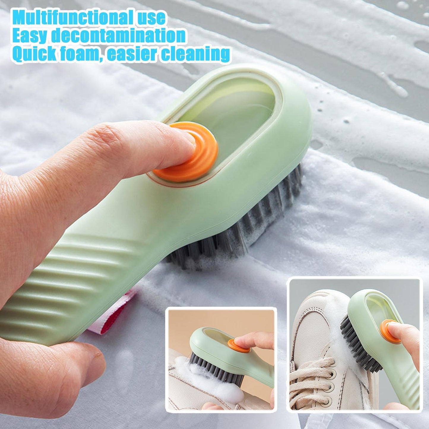Royaleva 2-Set Shoe Cleaning Brushes with Automatic Dispense
