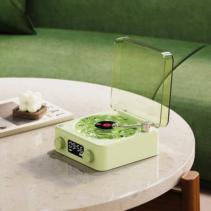 Royaleva Timeless Tunes Light - Vintage Record Player LED Lamp with Bluetooth & White Noise - Green