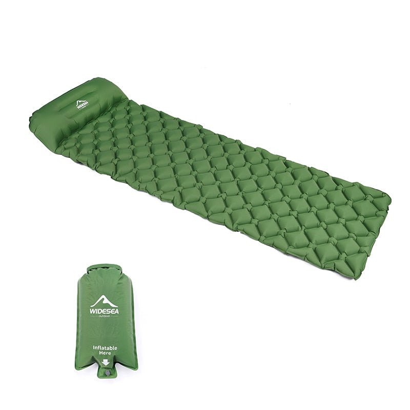 Royallure Ultra Lightweight Inflatable Outdoor Sleeping Mattress with Built-In Pillow and Cold Protection