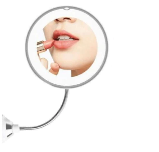 Luxora 10X Magnifying LED Lighted Flexible Mirror