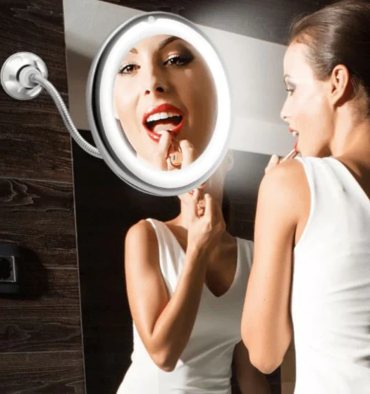 Luxora 10X Magnifying LED Lighted Flexible Mirror