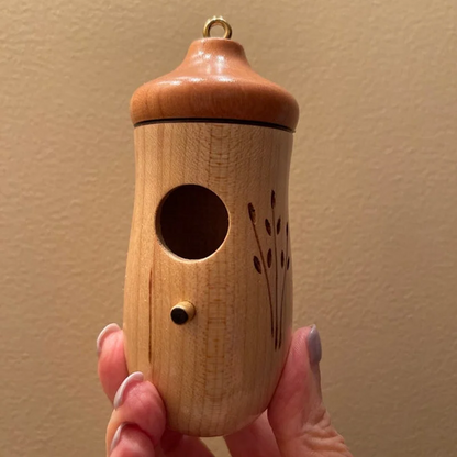 Luxora Wooden Hummingbird House - Gift for Natural Lovers