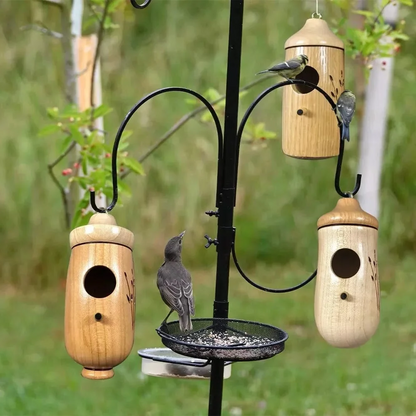 Luxora Wooden Hummingbird House - Gift for Natural Lovers
