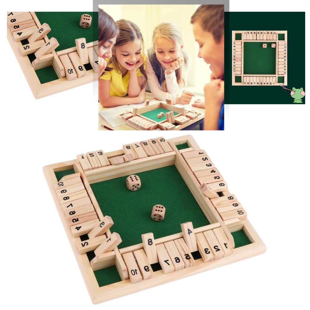 Royaleva Wooden Dice Game Fun for Kids and Family Play