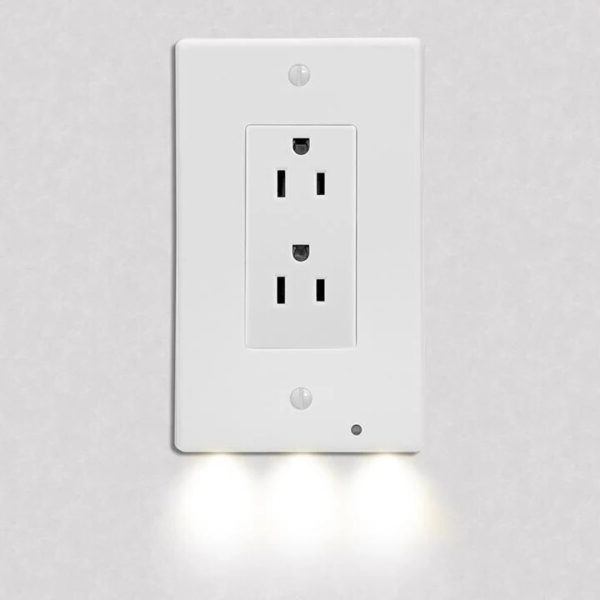 Royaleva 4-Pack: LED Night Light Outlet Cover – Assorted Styles