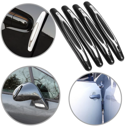 RoyaleGlow 4-Pack Car Door Protection Strips - Durable and Discreet
