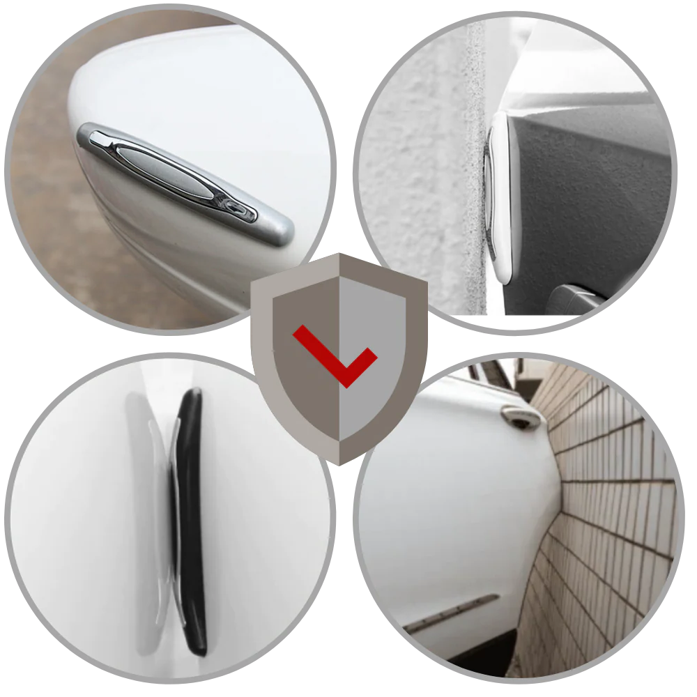 RoyaleGlow 4-Pack Car Door Protection Strips - Durable and Discreet