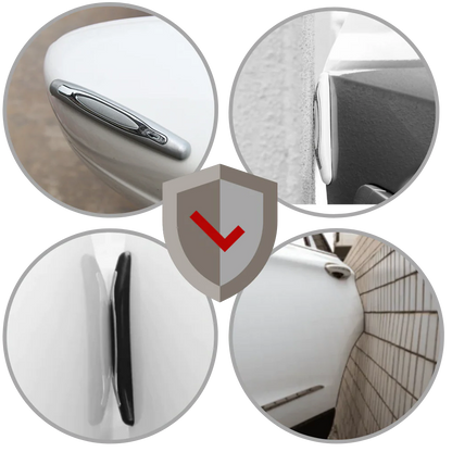 RoyaleGlow 4-Pack Car Door Protection Strips - Durable and Discreet
