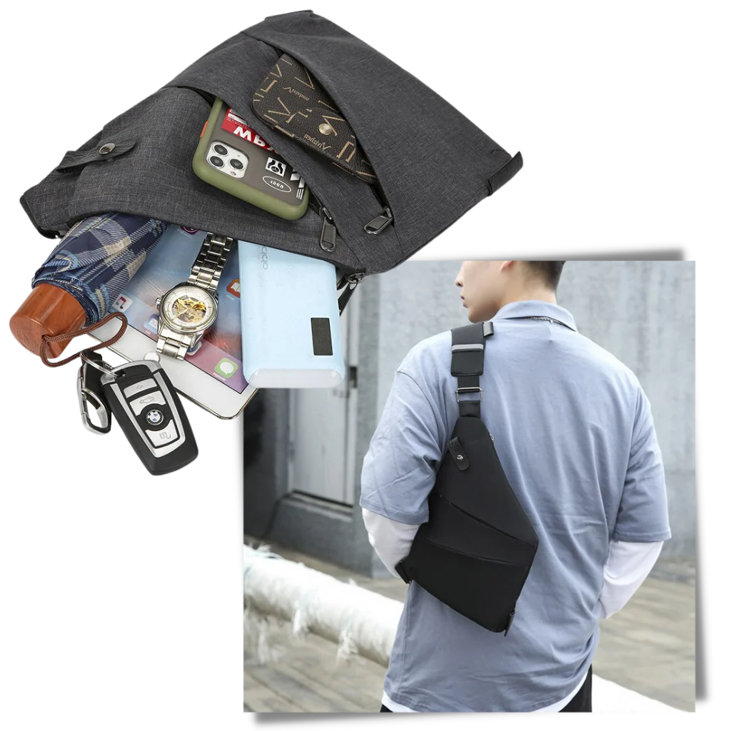 Luxora Waterproof Pocket Bag with Adjustable Strap and Pockets