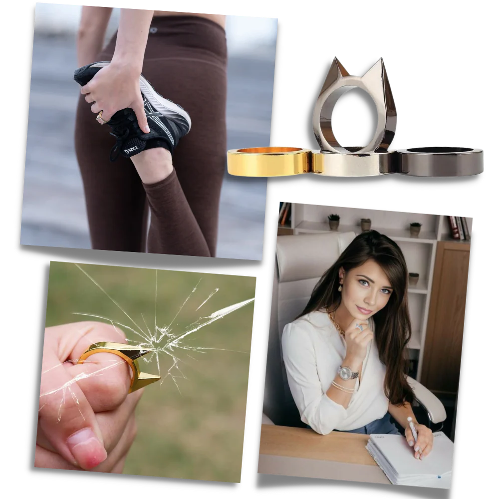 Royaleva Cat Ear Protective Ring for Stylish Self Defense
