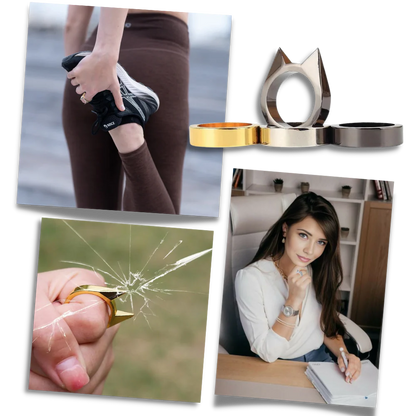Royaleva Cat Ear Protective Ring for Stylish Self Defense