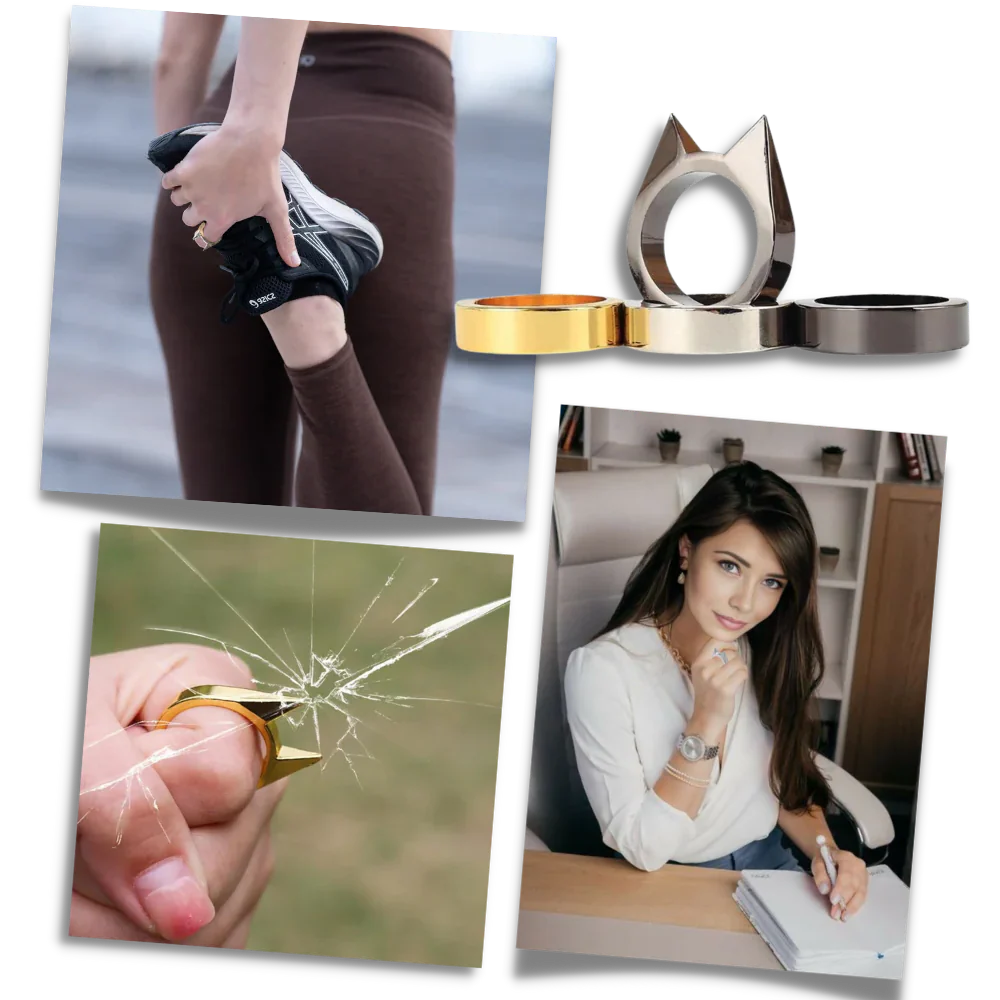 Royaleva Cat Ear Protective Ring for Stylish Self Defense