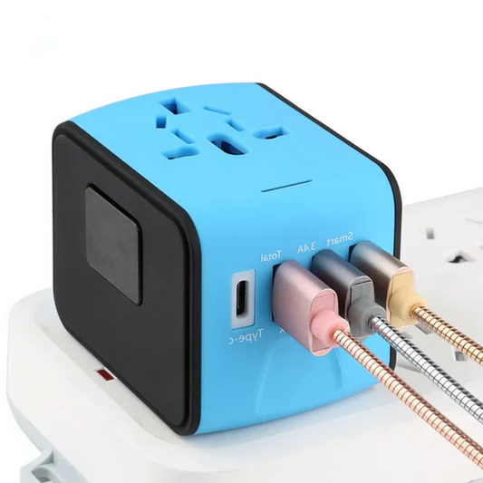 Luxora All-in-One Universal Travel Power Adapter 4 USB Ports