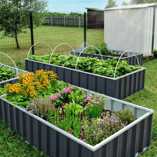 Luxora Outdoor Flower Vegetable Raised Garden Bed 68x35.5