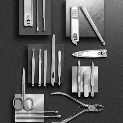 Royaleva 19 in 1 Stainless Steel Manicure Set Nail Clipper Kit