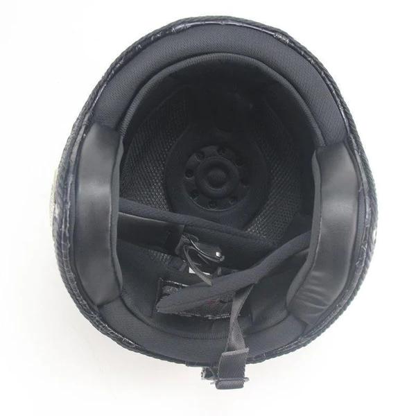 Royaleva Retro Vintage Motorcycle Helmet Open Face With Goggle Mask