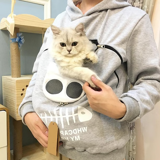 LuxRoyale Cat Lover Hoodie Cuddle Pouch - Perfect Pet Gift