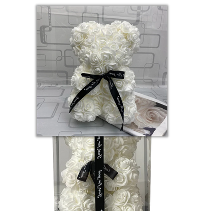 RoyaleGlow Roses Teddy Bear - Colorful Plush Gift 25cm