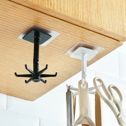 Luxora 360° Rotating Self-Adhesive Utility Hook for Storage