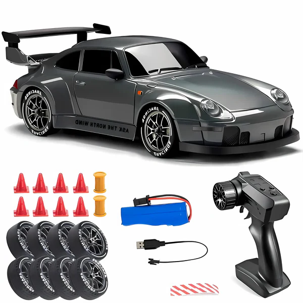 Luxora Retro Drift Master – 4WD RC Car with LED Lights