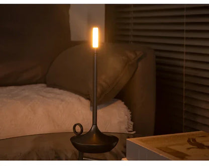 RoyaleGlow Wick LED Candle Light Table Lamp for Home Decor