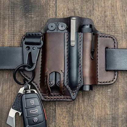 RoyaleGlow Tactical Multi Tool Belt Leather Bag - Durable & Stylish