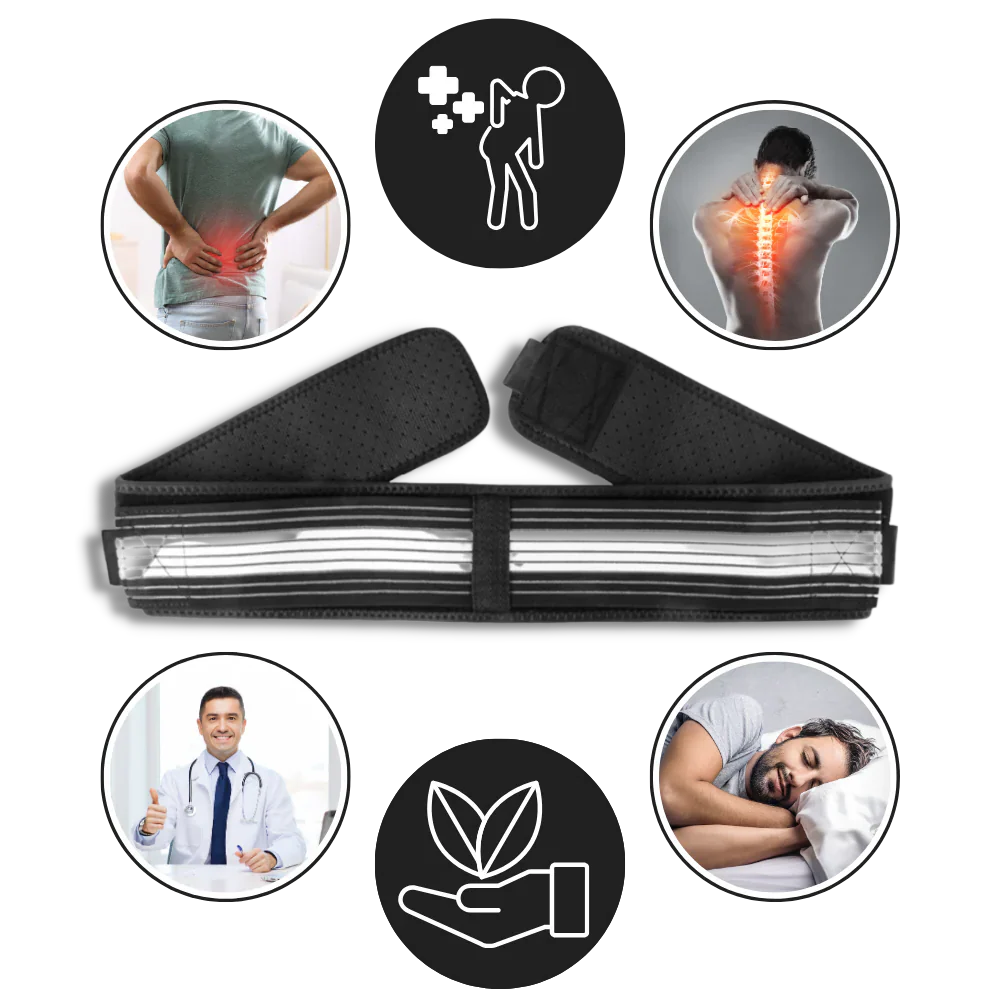 Luxora Adjustable Back Brace Belt for Pain Relief Support