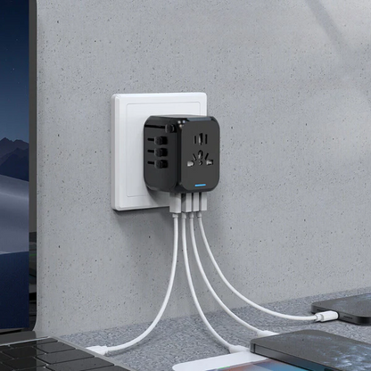 Luxora All-in-One Universal Travel Power Adapter 4 USB Ports