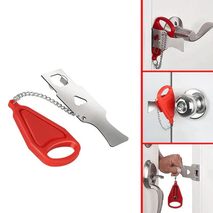 RoyaleGlow Portable Door Lock for Home & Travel Security
