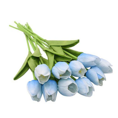 Royaleva 10x Artificial Tulips Flowers for Home Decor