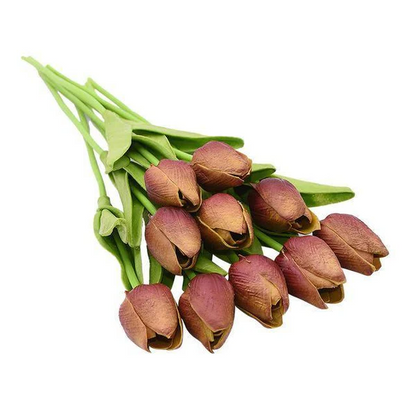 Royaleva 10x Artificial Tulips Flowers for Home Decor