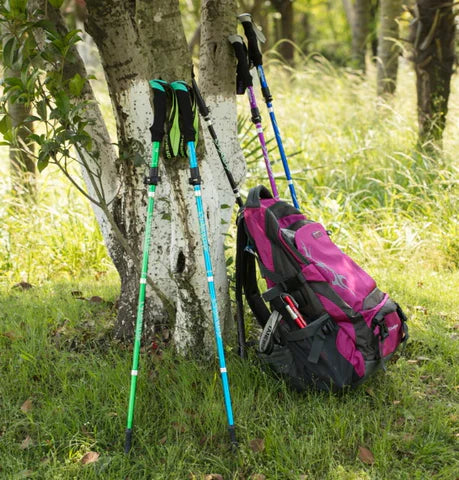 Royaleva Adjustable Trekking Poles - Foldable Telescopic Pole