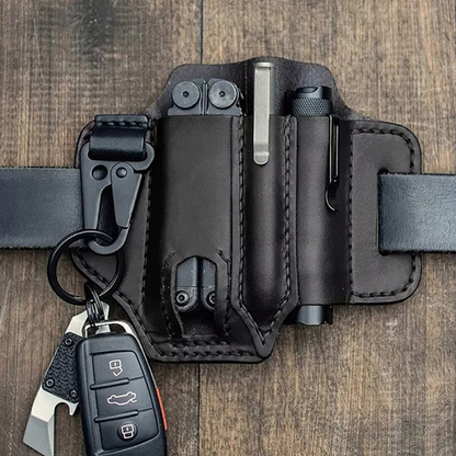RoyaleGlow Tactical Multi Tool Belt Leather Bag - Durable & Stylish
