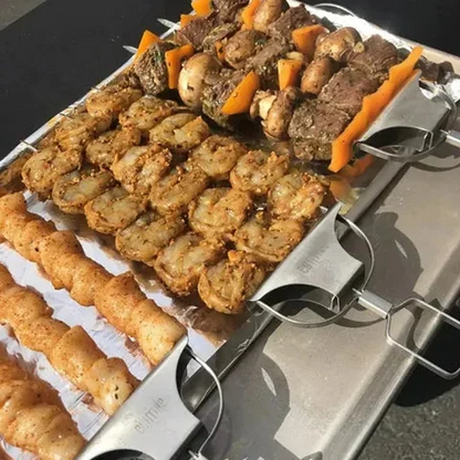 Royaleva 3 Way Grill Skewers for Perfect Kabobs Every Time