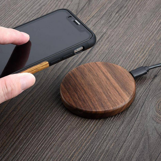 RoyaleGlow Fast Charging Wireless Charger (Wood) Stylish Design