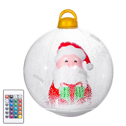 RoyaleGlow Inflatable Outdoor Christmas Ball With Lights LED