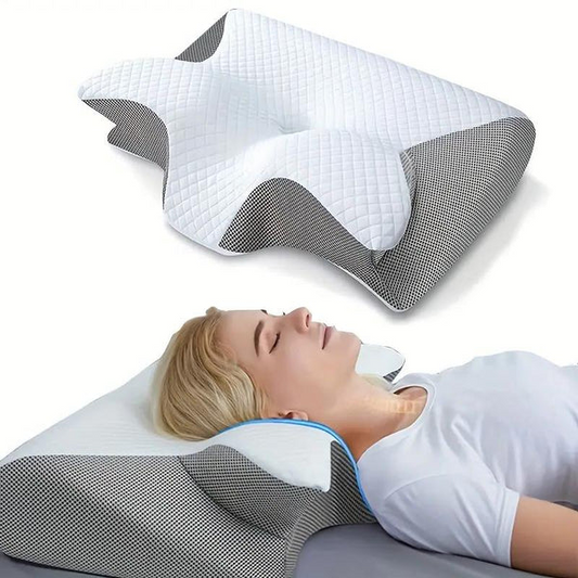 RoyaleGlow Butterfly Shape Pillow with Armrests - Ideal for Side and Back Sleepers